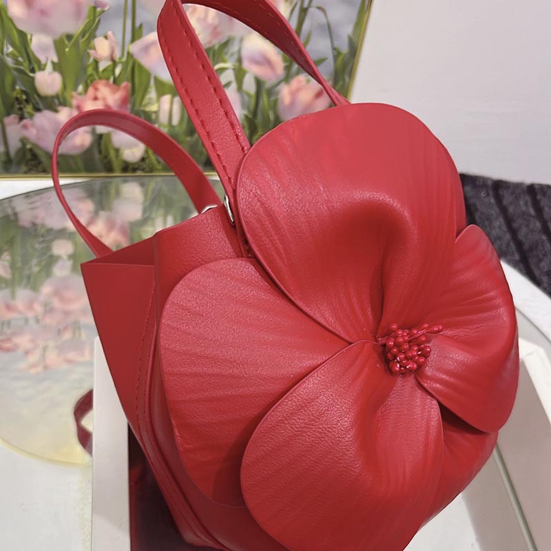 Blütenblatt Blume für Party Einfarbig Abendtasche