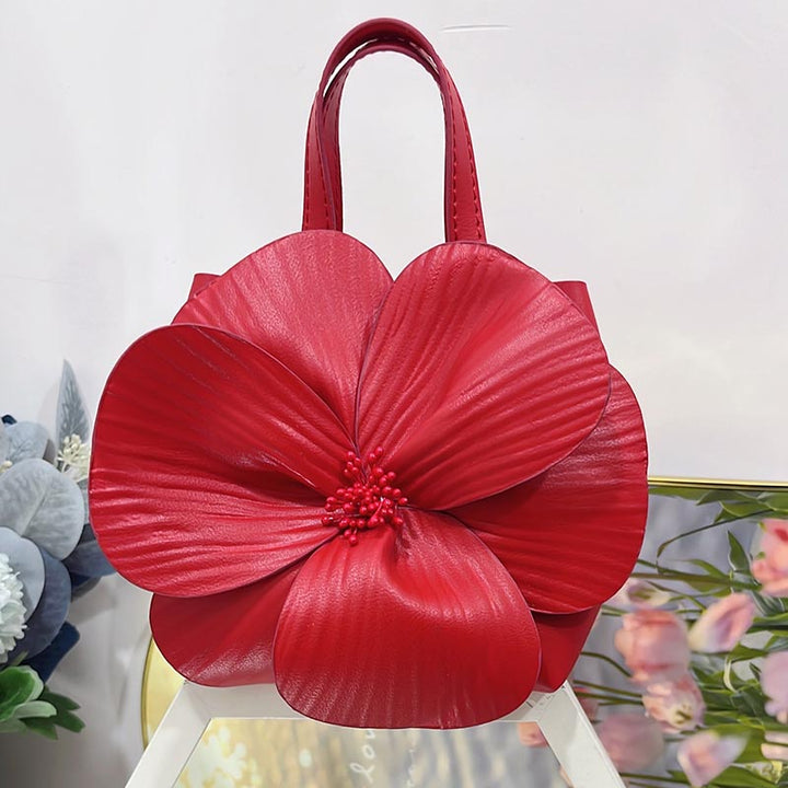 Blütenblatt Blume für Party Einfarbig Abendtasche