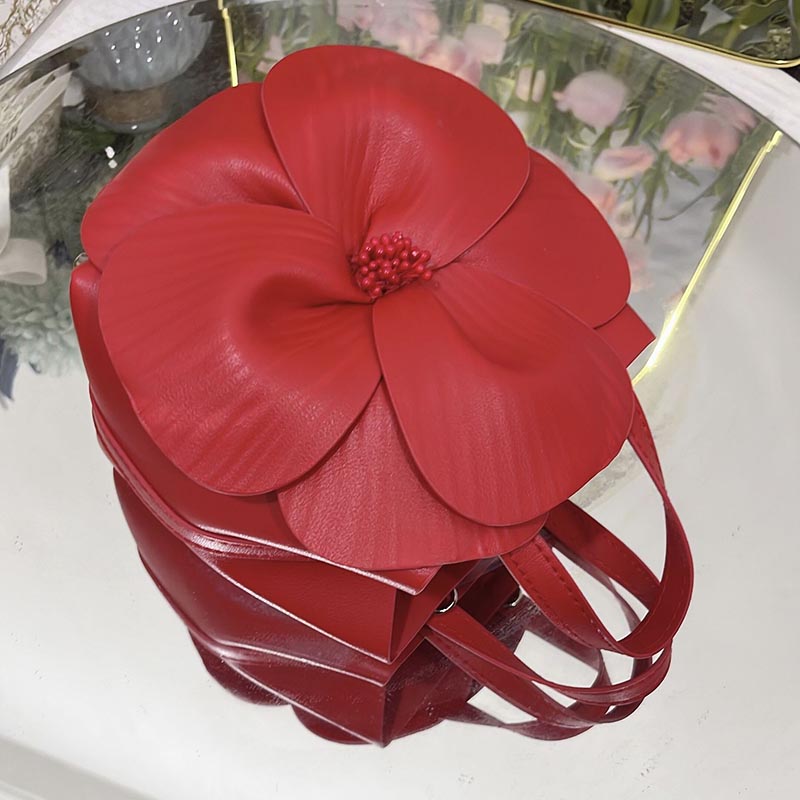 Blütenblatt Blume für Party Einfarbig Abendtasche