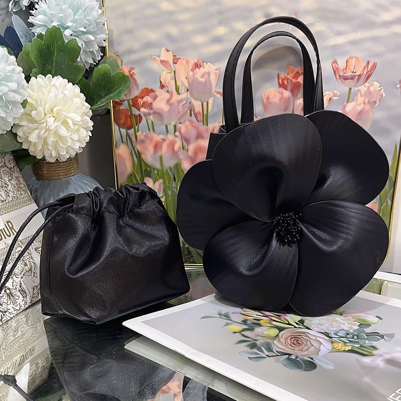 Blütenblatt Blume für Party Einfarbig Abendtasche