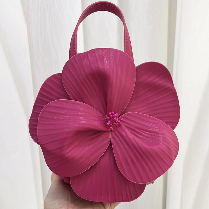Blütenblatt Blume für Party Einfarbig Abendtasche
