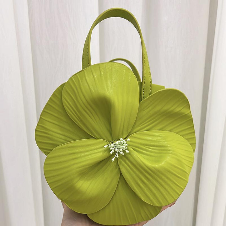 Blütenblatt Blume für Party Einfarbig Abendtasche