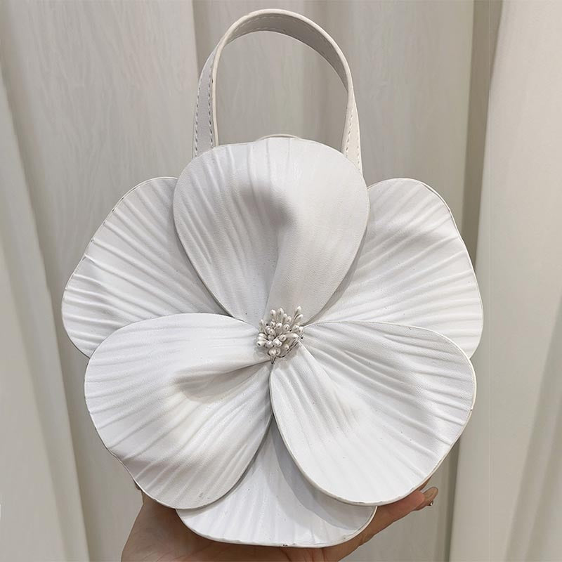 Blütenblatt Blume für Party Einfarbig Abendtasche