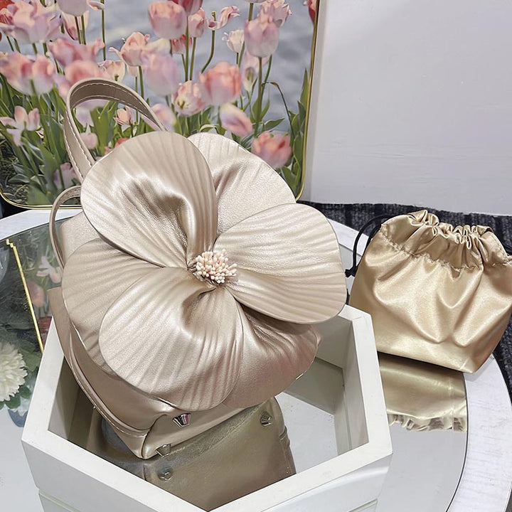 Blütenblatt Blume für Party Einfarbig Abendtasche