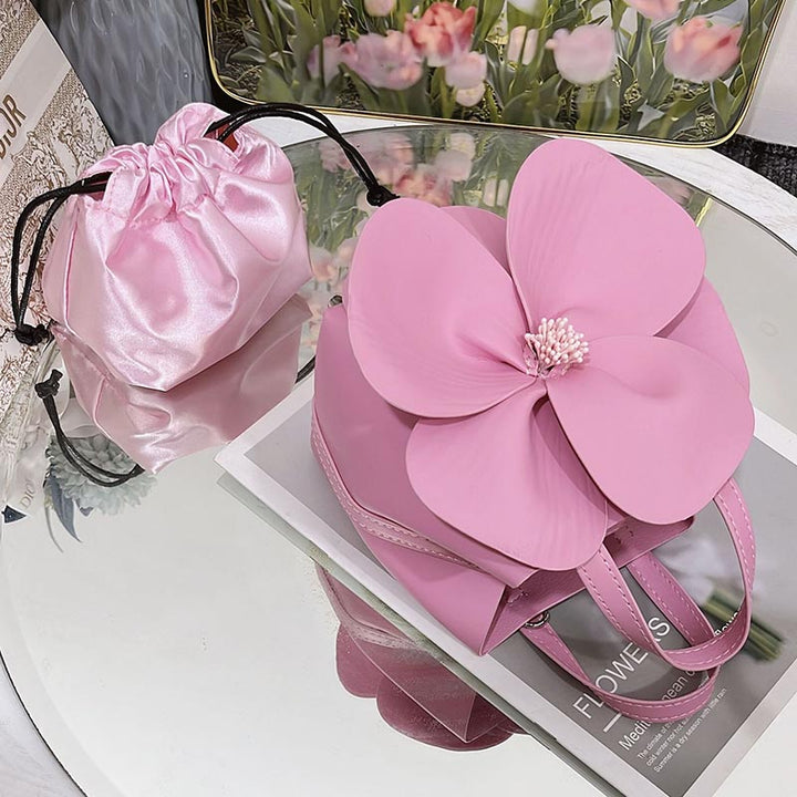 Blütenblatt Blume für Party Einfarbig Abendtasche