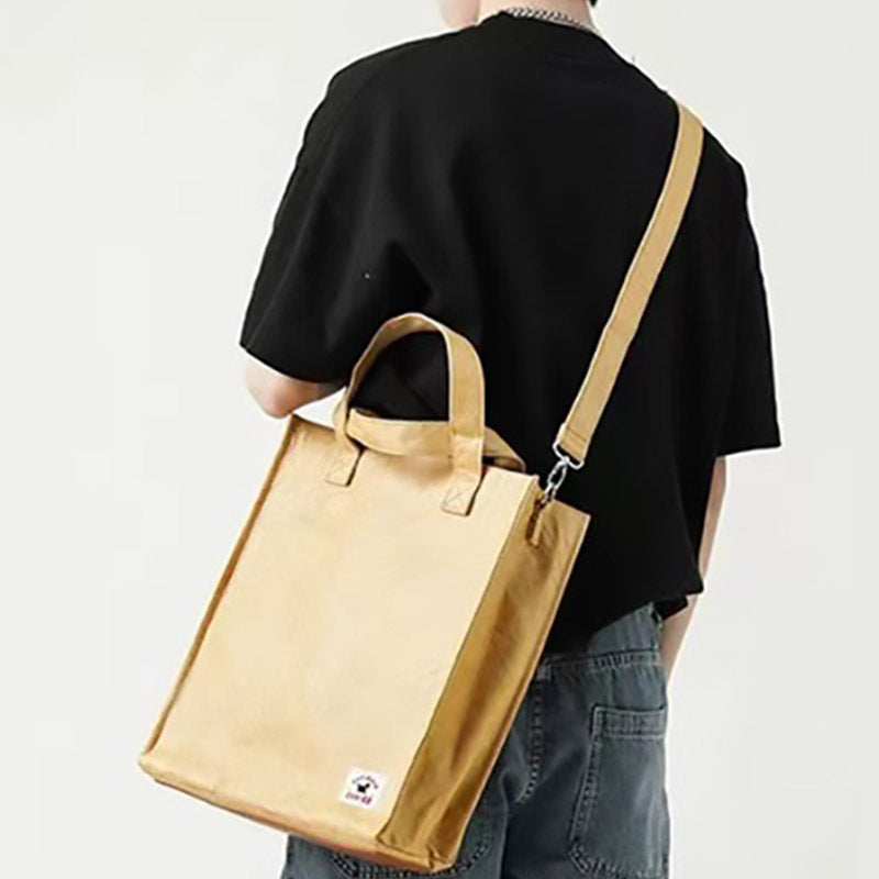 Minimalistische Kraftpapiertasche Damen Herren Umweltfreundliche Umhängetasche