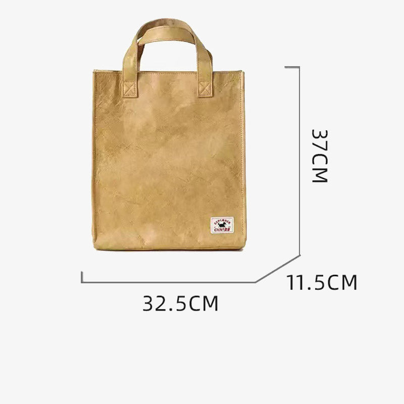 Minimalistische Kraftpapiertasche Damen Herren Umweltfreundliche Umhängetasche
