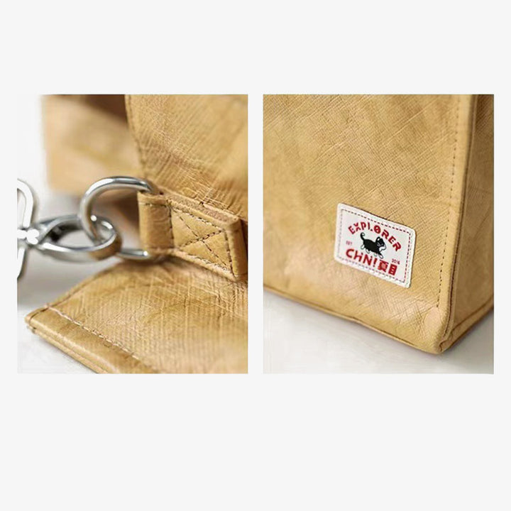 Minimalistische Kraftpapiertasche Damen Herren Umweltfreundliche Umhängetasche