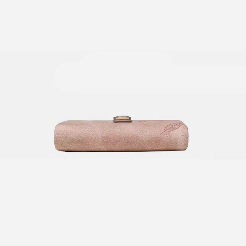 Vintage Bifold Geldbörse für Damen aus mattiertem Leder