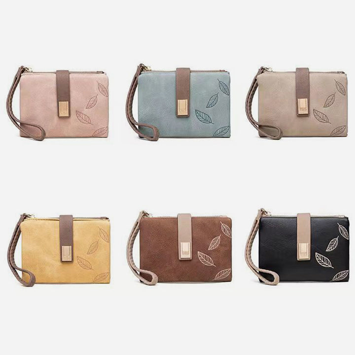 Vintage Bifold Geldbörse für Damen aus mattiertem Leder