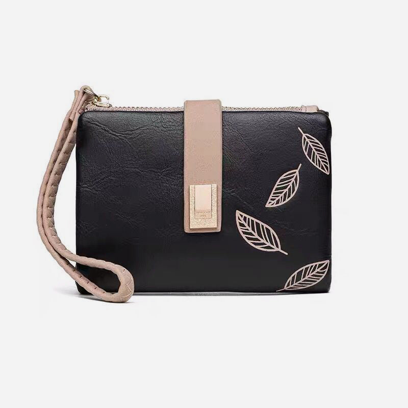 Vintage Bifold Geldbörse für Damen aus mattiertem Leder