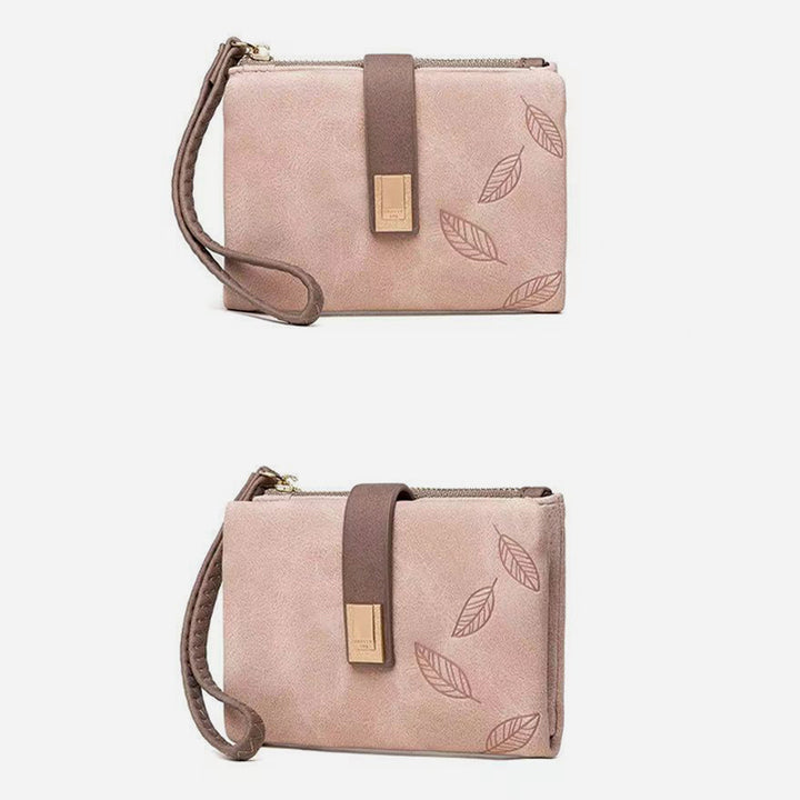 Vintage Bifold Geldbörse für Damen aus mattiertem Leder