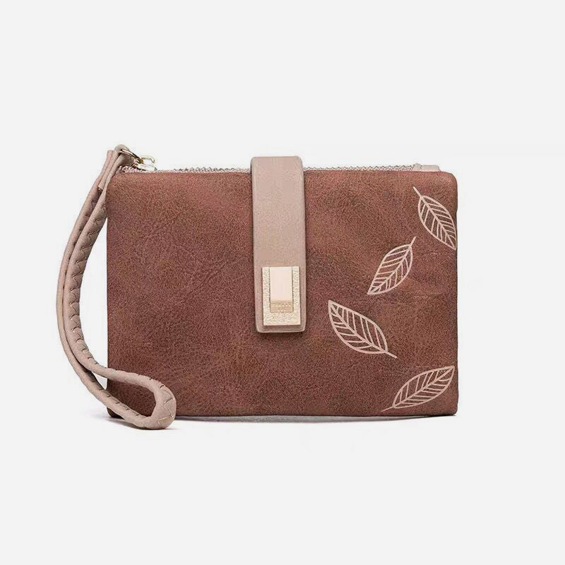 Vintage Bifold Geldbörse für Damen aus mattiertem Leder