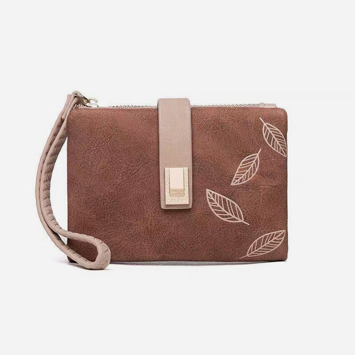Vintage Bifold Geldbörse für Damen aus mattiertem Leder