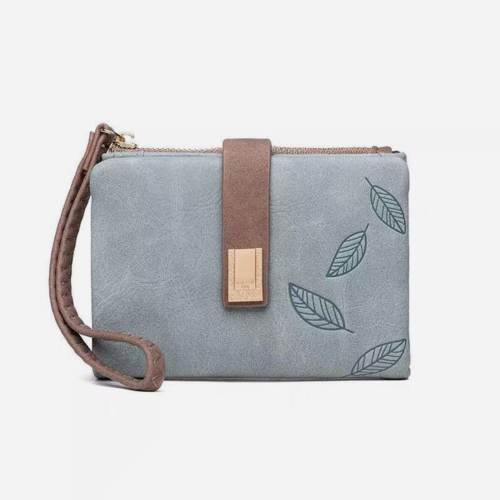 Vintage Bifold Geldbörse für Damen aus mattiertem Leder