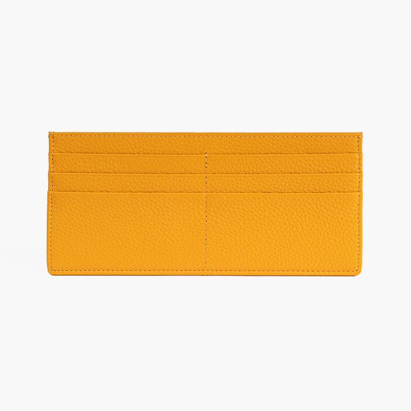 Ultradünne Lederbrieftasche in schlichter Farbe, lange Geldbörse für Damen