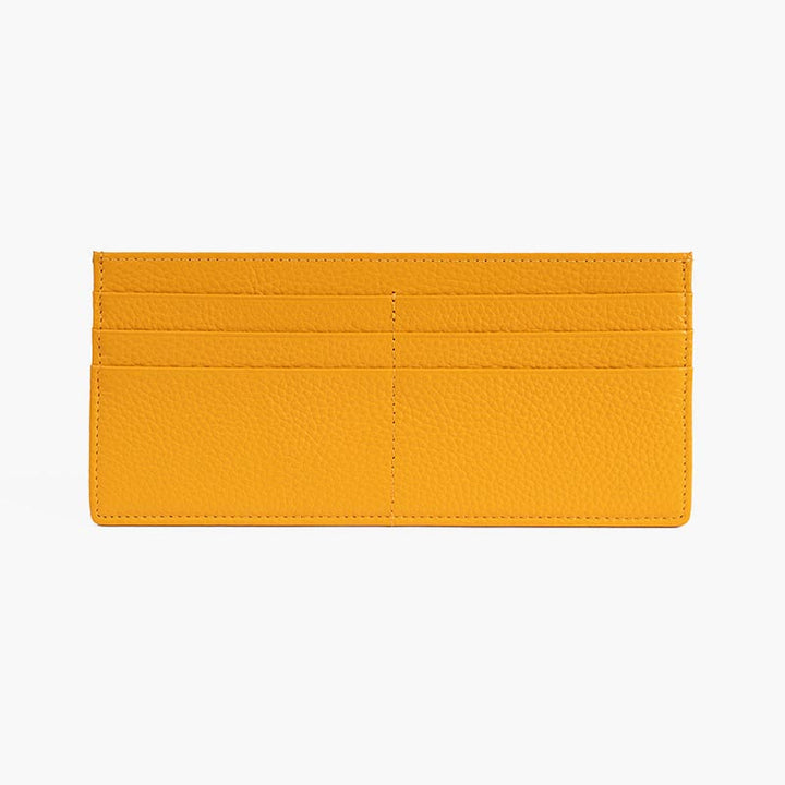 Ultradünne Lederbrieftasche in schlichter Farbe, lange Geldbörse für Damen