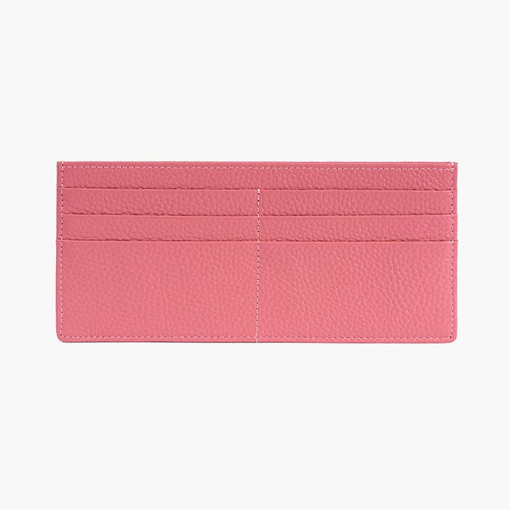 Ultradünne Lederbrieftasche in schlichter Farbe, lange Geldbörse für Damen