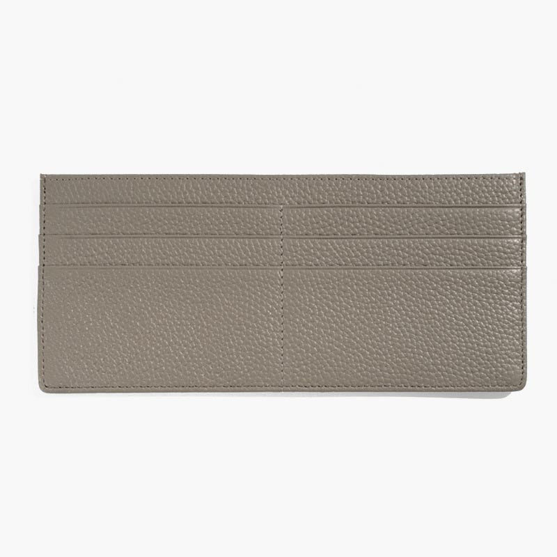 Ultradünne Lederbrieftasche in schlichter Farbe, lange Geldbörse für Damen