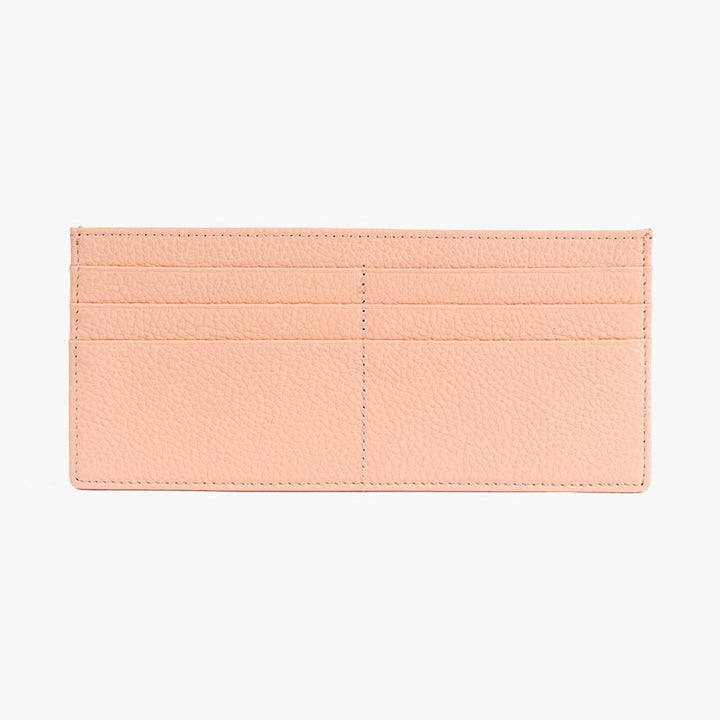 Ultradünne Lederbrieftasche in schlichter Farbe, lange Geldbörse für Damen