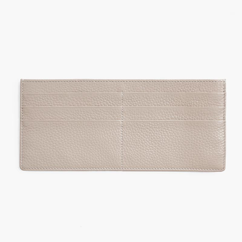 Ultradünne Lederbrieftasche in schlichter Farbe, lange Geldbörse für Damen