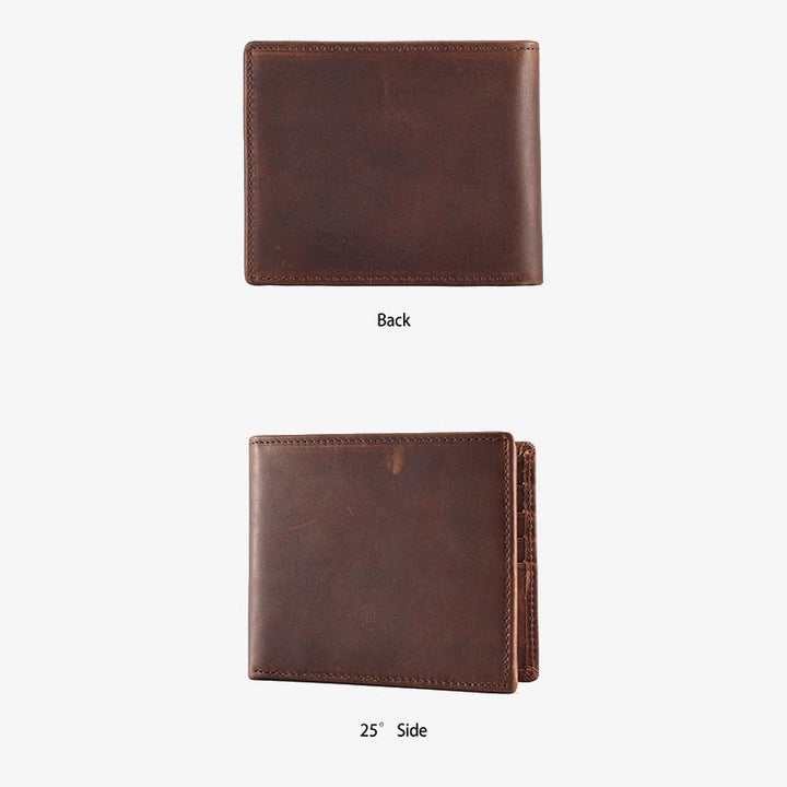Horizontale Lederbrieftasche für Herren mit RFID-Schutz und mehreren Karten