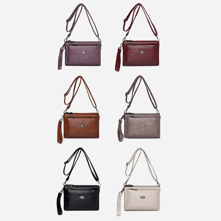 Schlichte Umhängetasche für Damen, veganes Leder, Bürotasche