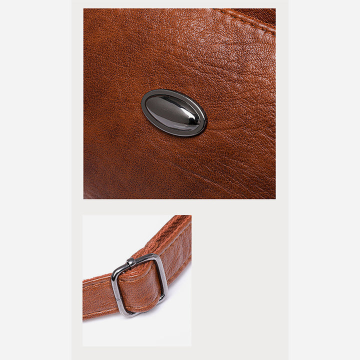 Schlichte Umhängetasche für Damen, veganes Leder, Bürotasche