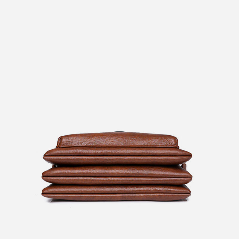 Schlichte Umhängetasche für Damen, veganes Leder, Bürotasche