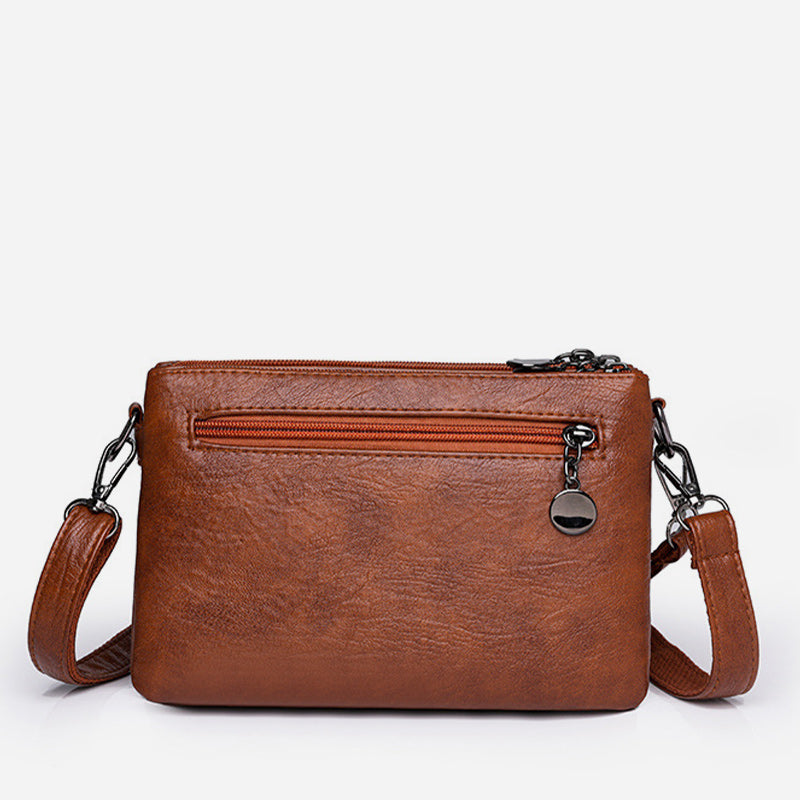 Schlichte Umhängetasche für Damen, veganes Leder, Bürotasche