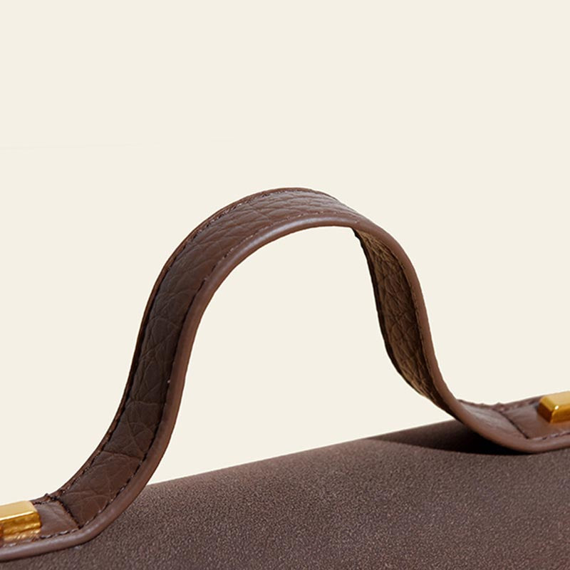 Minimalistische Bürotasche für Damen, schlichte Umhängetasche aus Leder