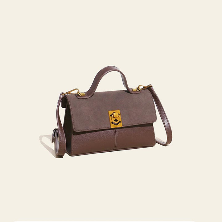 Minimalistische Bürotasche für Damen, schlichte Umhängetasche aus Leder