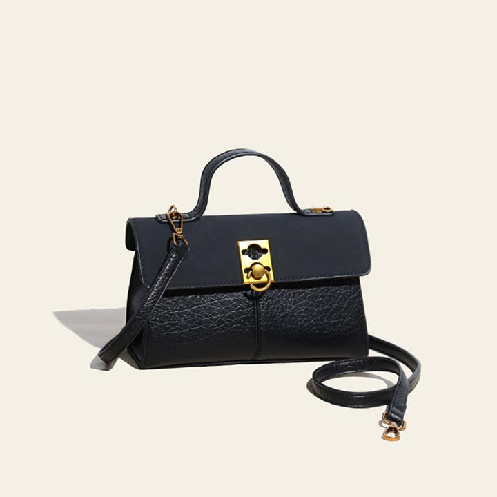 Minimalistische Bürotasche für Damen, schlichte Umhängetasche aus Leder