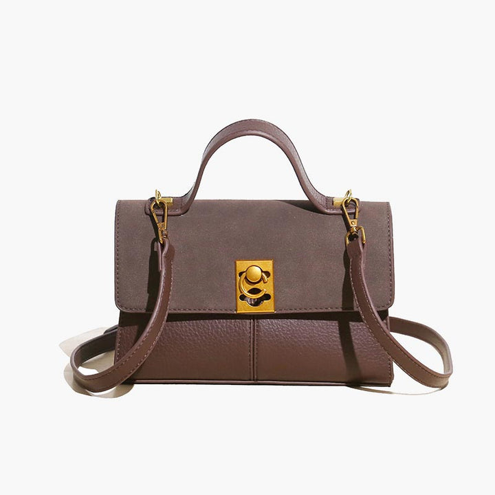 Minimalistische Bürotasche für Damen, schlichte Umhängetasche aus Leder
