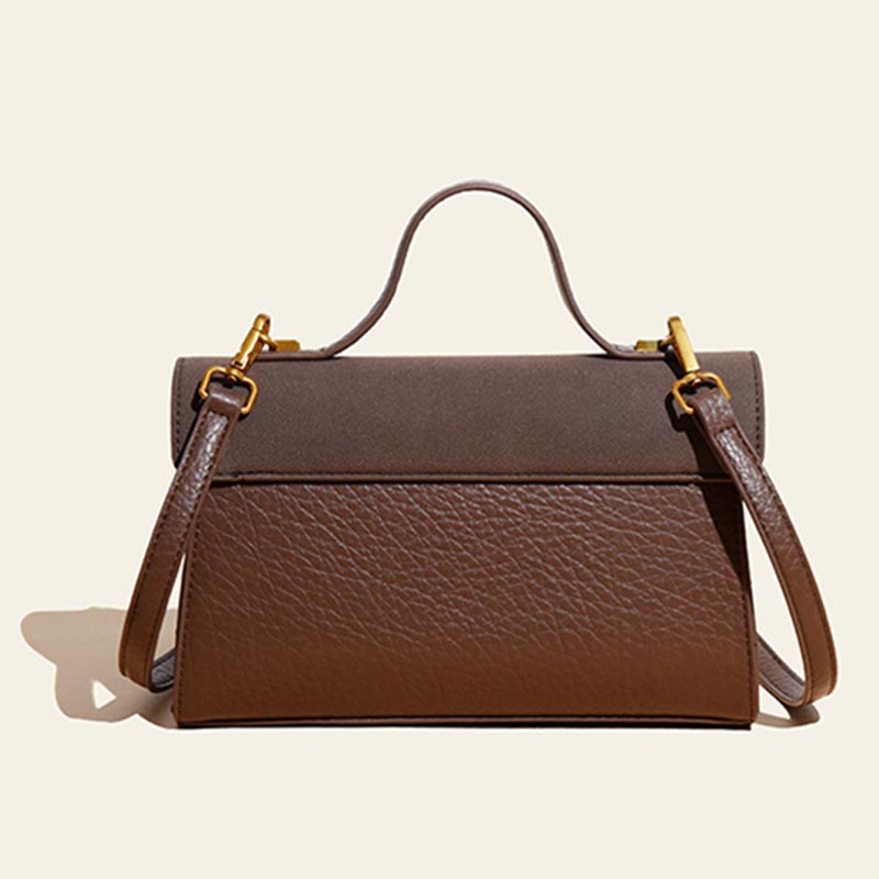 Minimalistische Bürotasche für Damen, schlichte Umhängetasche aus Leder