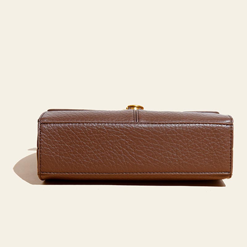 Minimalistische Bürotasche für Damen, schlichte Umhängetasche aus Leder
