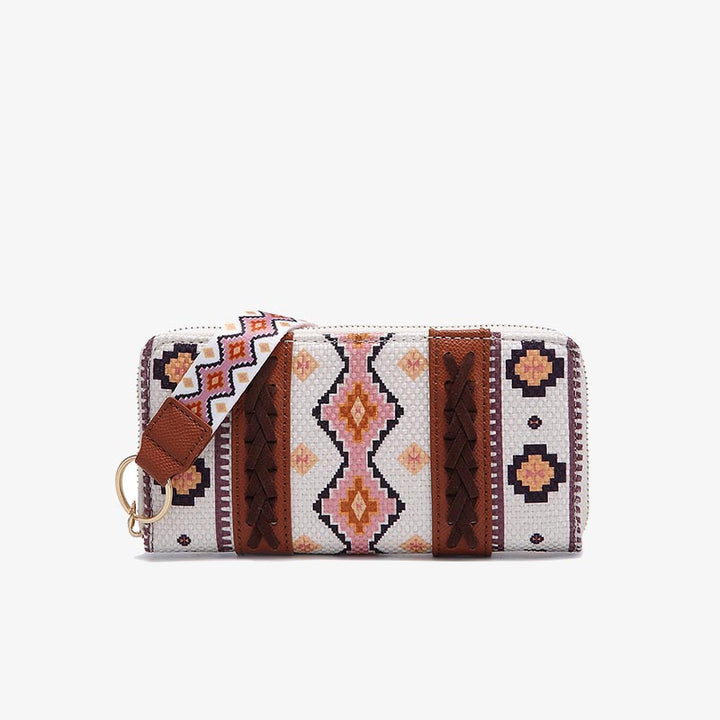 Bohemian Geldbörse Vintage Canvas Ethno-Stil Kleine Clutch für Frauen