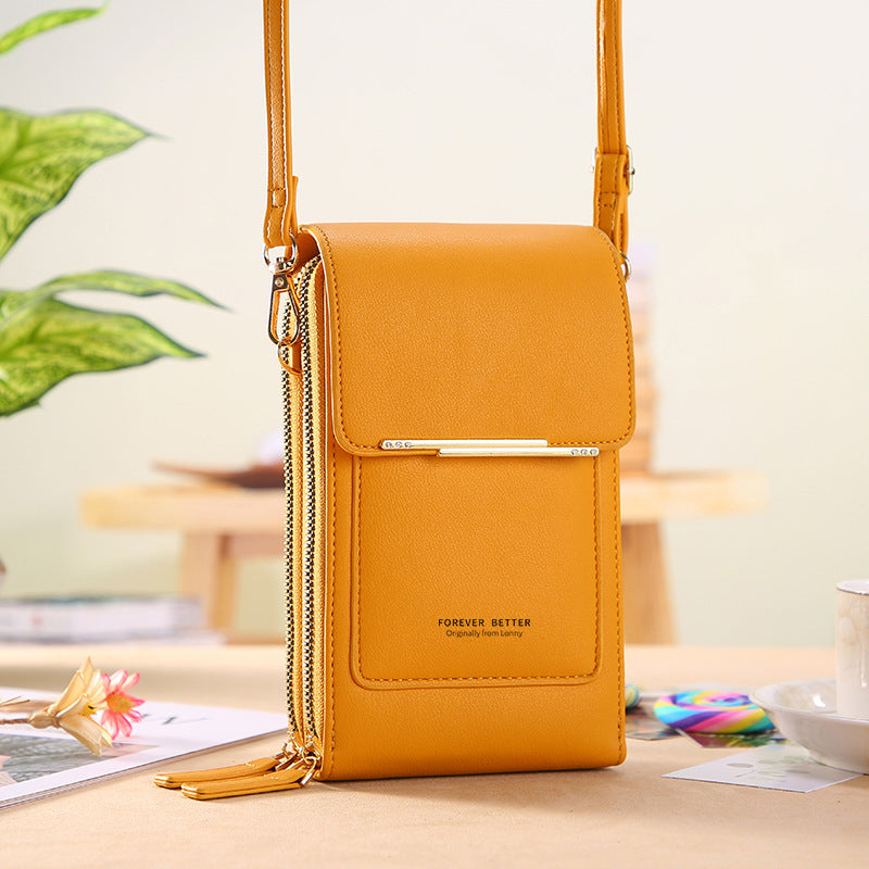 Kunstleder Telefon Geldbörse Mini Crossbody Schultertasche Handytasche 