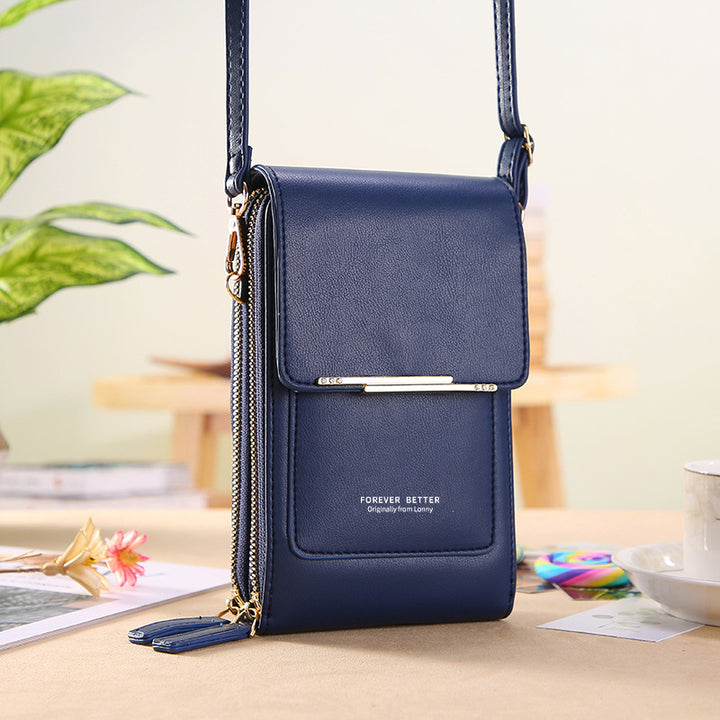 Kunstleder Telefon Geldbörse Mini Crossbody Schultertasche Handytasche 