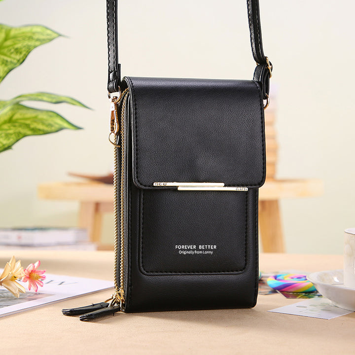 Kunstleder Telefon Geldbörse Mini Crossbody Schultertasche Handytasche 