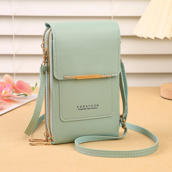 Kunstleder Telefon Geldbörse Mini Crossbody Schultertasche Handytasche 