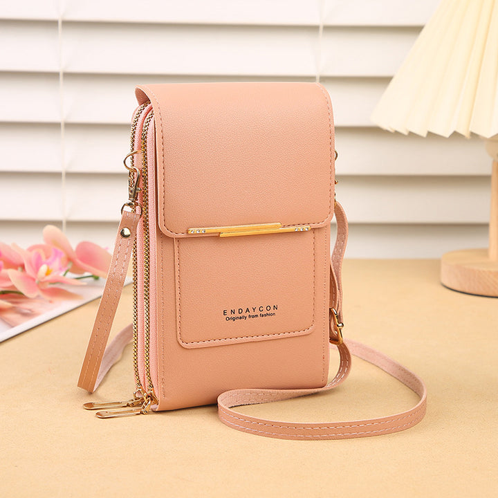 Kunstleder Telefon Geldbörse Mini Crossbody Schultertasche Handytasche 