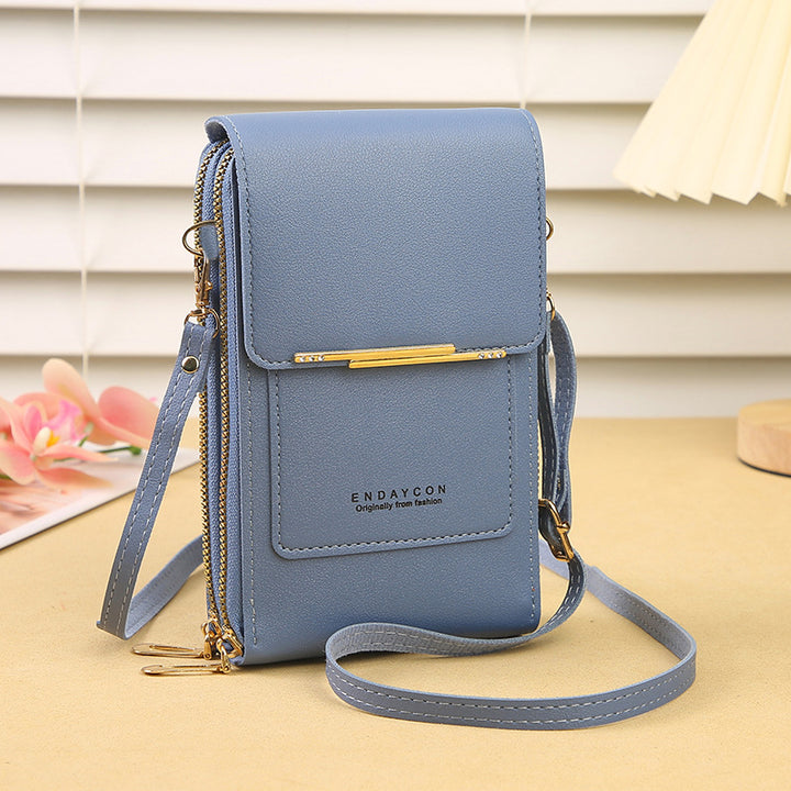 Kunstleder Telefon Geldbörse Mini Crossbody Schultertasche Handytasche 