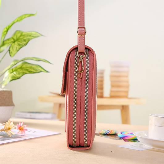 Kunstleder Telefon Geldbörse Mini Crossbody Schultertasche Handytasche 