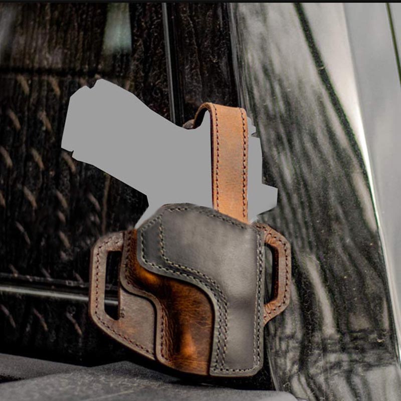 Herren Jagdholster für den Außenbereich außerhalb des Hosenbunds Ledertasche