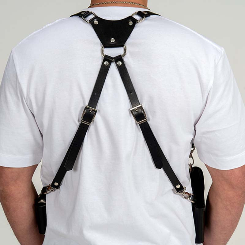Herren Anti-Diebstahl versteckte Unterarm Gurt Holster Leder Weste Tasche
