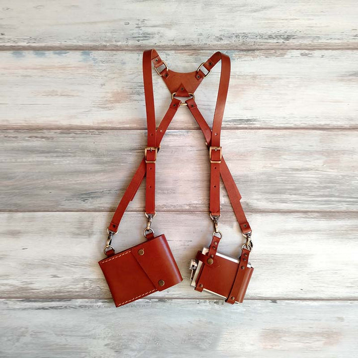 Herren Anti-Diebstahl versteckte Unterarm Gurt Holster Leder Weste Tasche