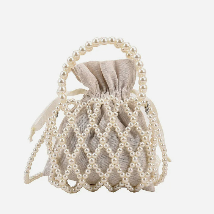 Handtasche aus Acrylperlen mit Futter für Damen, Vintage-Umhängetasche