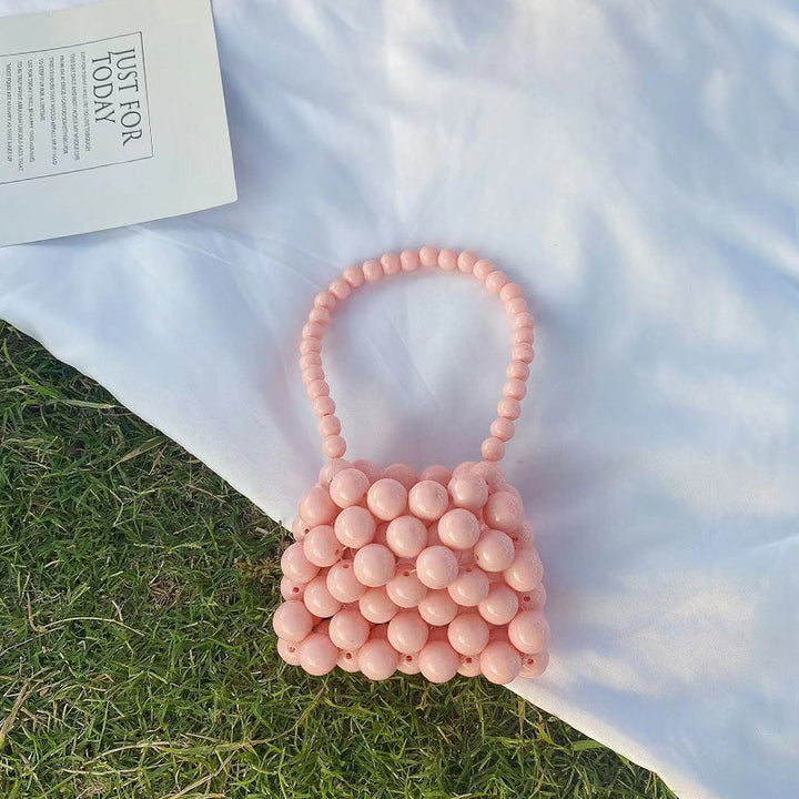 Mini Perlen geflochtene Tasche für Mädchen süße Umhängetasche
