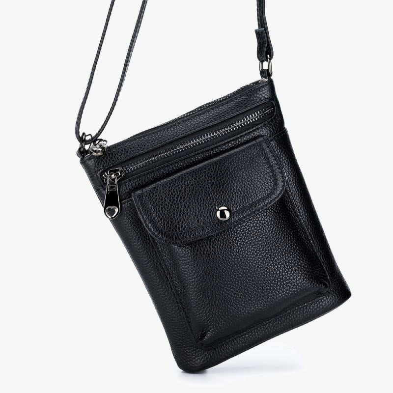 Handytasche mit mehreren Taschen für Damen aus echtem Leder